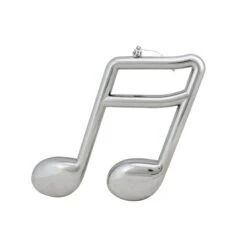 Northlight Silver Shiny Musical Sixteenth Note Ornament 6 Northlight Silver Shiny Musical Sixteenth Note Ornament -Holiday Glow D491063S 1 1