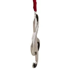Northlight Silver Plated Clef Music Note Crystal Embellished Metal Ornament -Holiday Glow D491064S 3