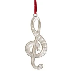 Northlight Silver Plated Clef Music Note Crystal Embellished Metal Ornament -Holiday Glow D491064S 4