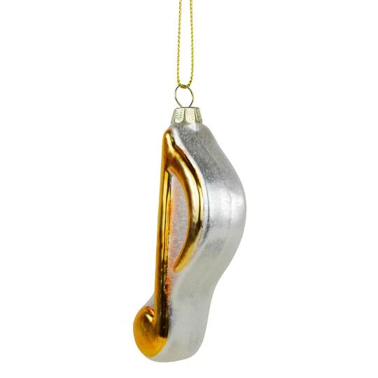 Northlight Gold & White Sixteenth Note Music Symbol Glass Ornament 8 Northlight Gold & White Sixteenth Note Music Symbol Glass Ornament - Image 6