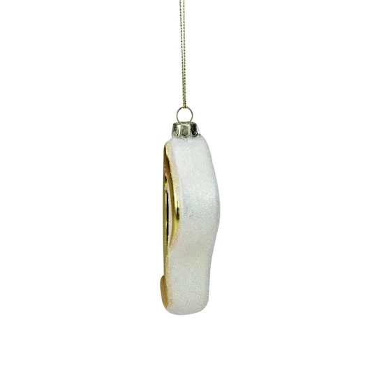 Northlight Gold & White Sixteenth Note Music Symbol Glass Ornament 5 Northlight Gold & White Sixteenth Note Music Symbol Glass Ornament - Image 3