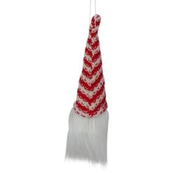 Northlight 8" Red & White Knit Gnome Head LED Ornament 10 Northlight 8" Red & White Knit Gnome Head LED Ornament -Holiday Glow D491068S 3