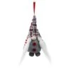 Northlight 6" Gray & Red Plaid Santa's Helper Gnome Hat Knit Ornament -Holiday Glow D491072S 1