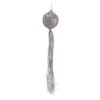 12" Glitter Silver Christmas Ball Ornament With Tassels 2 12" Glitter Silver Christmas Ball Ornament With Tassels -Holiday Glow D491076S 1