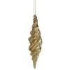 Northlight 8.5" Shiny Gold Textured Finial Christmas Ornament 2 Northlight 8.5" Shiny Gold Textured Finial Christmas Ornament -Holiday Glow D491082S 1