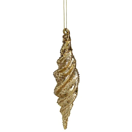Northlight 8.5" Shiny Gold Textured Finial Christmas Ornament 3 Northlight 8.5" Shiny Gold Textured Finial Christmas Ornament
