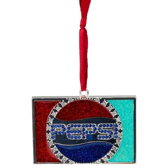 Northlight 3" Red & Blue Pepsi Globe Logo European Crystal Christmas Ornament 3 Northlight 3" Red & Blue Pepsi Globe Logo European Crystal Christmas Ornament