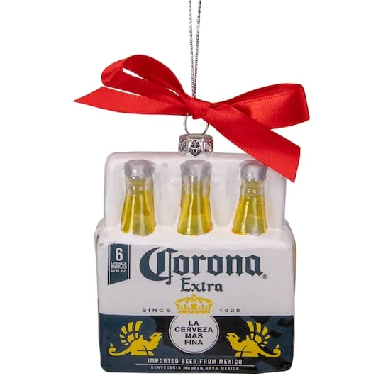 Northlight 6ct. 3.5" Red, White & Yellow Corona Six Pack Glass Christmas Ornaments 4 Northlight 6ct. 3.5" Red, White & Yellow Corona Six Pack Glass Christmas Ornaments - Image 2