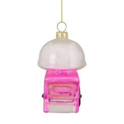 Northlight 3.5" Pink, White & Gold Cotton Candy Machine Glass Christmas Ornament 21 Northlight 3.5" Pink, White & Gold Cotton Candy Machine Glass Christmas Ornament -Holiday Glow D491085S 15