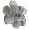 Northlight 7" Gray Magnolia Clip-On Christmas Ornament 1 Northlight 7" Gray Magnolia Clip-On Christmas Ornament -Holiday Glow D491088S 1