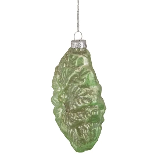 Northlight 4" Glittered Green Poinsettia Flower Glass Christmas Ornament 9 Northlight 4" Glittered Green Poinsettia Flower Glass Christmas Ornament - Image 7