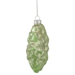 Northlight 4" Glittered Green Poinsettia Flower Glass Christmas Ornament 17 Northlight 4" Glittered Green Poinsettia Flower Glass Christmas Ornament -Holiday Glow D491091S 14