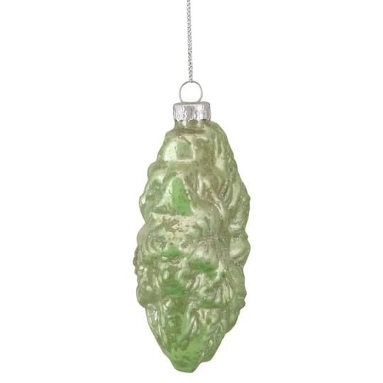 Northlight 4" Glittered Green Poinsettia Flower Glass Christmas Ornament 10 Northlight 4" Glittered Green Poinsettia Flower Glass Christmas Ornament - Image 8