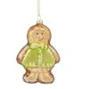 Northlight 4.5" Bronze & Brown Glass Gingerbread Christmas Ornament 2 Northlight 4.5" Bronze & Brown Glass Gingerbread Christmas Ornament -Holiday Glow D491094S 1