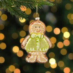 Northlight 4.5" Bronze & Brown Glass Gingerbread Christmas Ornament 18 Northlight 4.5" Bronze & Brown Glass Gingerbread Christmas Ornament -Holiday Glow D491094S 12