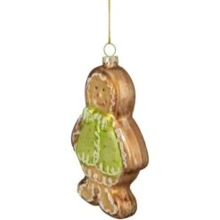 Northlight 4.5" Bronze & Brown Glass Gingerbread Christmas Ornament 19 Northlight 4.5" Bronze & Brown Glass Gingerbread Christmas Ornament -Holiday Glow D491094S 13