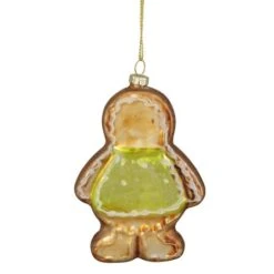 Northlight 4.5" Bronze & Brown Glass Gingerbread Christmas Ornament 21 Northlight 4.5" Bronze & Brown Glass Gingerbread Christmas Ornament -Holiday Glow D491094S 15