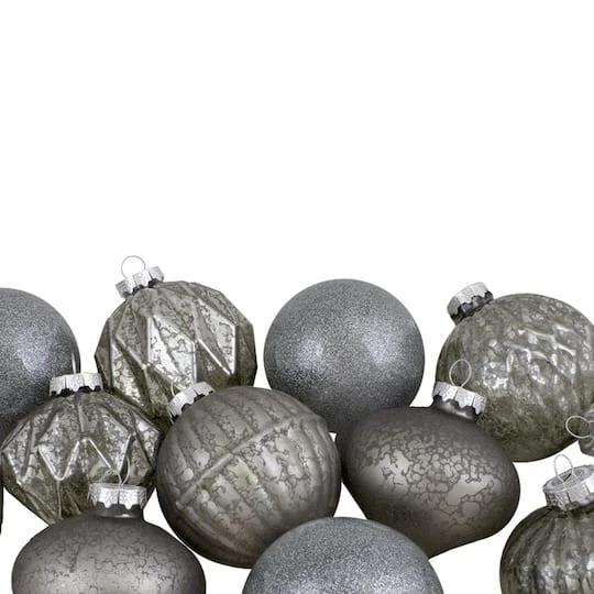Northlight 12ct. 3" Neutral Tone Finial & Glass Ball Christmas Ornaments 6 Northlight 12ct. 3" Neutral Tone Finial & Glass Ball Christmas Ornaments - Image 4