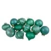 Northlight 12ct. 3" Glitter & Matte Green Finial & Glass Ball Christmas Ornaments 1 Northlight 12ct. 3" Glitter & Matte Green Finial & Glass Ball Christmas Ornaments -Holiday Glow D491099S 1