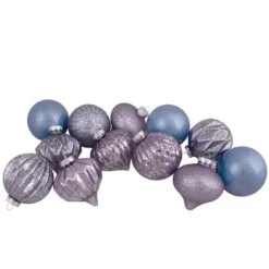 Northlight 12ct. 3" Glitter & Matte Purple Tone Finial & Glass Ball Christmas Ornaments 9 Northlight 12ct. 3" Glitter & Matte Purple Tone Finial & Glass Ball Christmas Ornaments -Holiday Glow D491102S 11