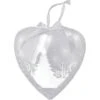 Northlight 8" Glitter Silver & White Pre-Lit LED Wintery Woods Scene Christmas Heart Ornament -Holiday Glow D491103S 1
