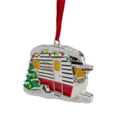 Northlight Silver Plated Camper Crystal Embellished Ornament -Holiday Glow D491105S 3