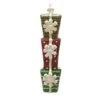 Northlight Glitter Green And Red Shatterproof Stacked Gift Box Ornament -Holiday Glow D491116S 1