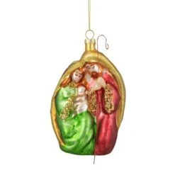Northlight Holy Family Glass Nativity Ornament -Holiday Glow D491118S 11