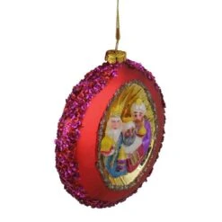 Northlight 4" Three Wise Men Sequin Glass Disc Ornament -Holiday Glow D491119S 4