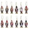 Northlight 12ct. 3.25" Multicolor Nutcracker Wood Ornaments -Holiday Glow D491121S 1