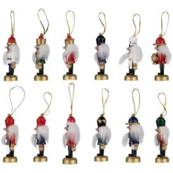 Northlight 12ct. 3.25" Multicolor Nutcracker Wood Ornaments 17 Northlight 12ct. 3.25" Multicolor Nutcracker Wood Ornaments -Holiday Glow D491121S 12