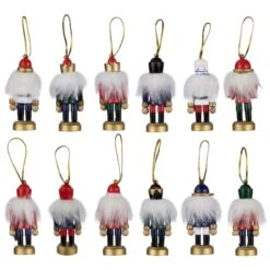 Northlight 12ct. 3.25" Multicolor Nutcracker Wood Ornaments 19 Northlight 12ct. 3.25" Multicolor Nutcracker Wood Ornaments -Holiday Glow D491121S 14