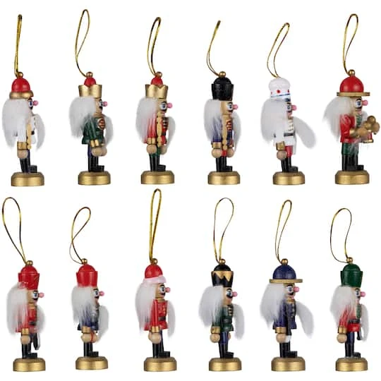 Northlight 12ct. 3.25" Multicolor Nutcracker Wood Ornaments 6 Northlight 12ct. 3.25" Multicolor Nutcracker Wood Ornaments - Image 4