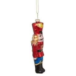 Northlight 5.5" Shiny Red Nutcracker Soldier Glass Ornament 11 Northlight 5.5" Shiny Red Nutcracker Soldier Glass Ornament -Holiday Glow D491123S 3