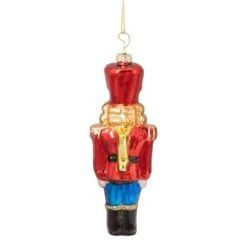 Northlight 5.5" Shiny Red Nutcracker Soldier Glass Ornament 13 Northlight 5.5" Shiny Red Nutcracker Soldier Glass Ornament -Holiday Glow D491123S 5