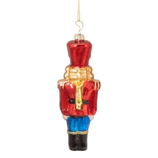 Northlight 5.5" Shiny Red Nutcracker Soldier Glass Ornament 8 Northlight 5.5" Shiny Red Nutcracker Soldier Glass Ornament - Image 6