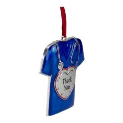 Northlight Silver Plated Blue Scrubs Crystal Embellished Ornament 8 Northlight Silver Plated Blue Scrubs Crystal Embellished Ornament -Holiday Glow D491124S 2