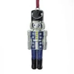 Northlight 3.75" Shiny Silver And Blue Nutcracker Crystal Embellished Ornament -Holiday Glow D491125S 2