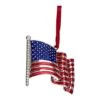 Northlight Silver Plated American Flag Crystal Embellished Ornament
