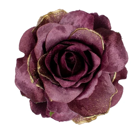 Northlight 3" Pink Velvet Rose Clip-On Ornament 4 Northlight 3" Pink Velvet Rose Clip-On Ornament - Image 2