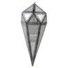 Northlight 10.5" Silver And Clear Mirrored Geometric Framed Drop Ornament -Holiday Glow D491134S 1