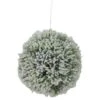Northlight 6" White And Green Frosted Pine Round Ornament 2 Northlight 6" White And Green Frosted Pine Round Ornament -Holiday Glow D491135S 1