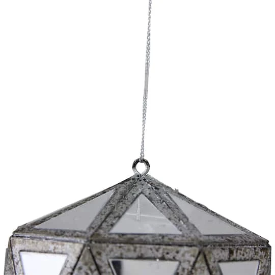 Northlight 5.5" Silver And Clear Mirrored Framed Geometric Drop Ornament 5 Northlight 5.5" Silver And Clear Mirrored Framed Geometric Drop Ornament - Image 3