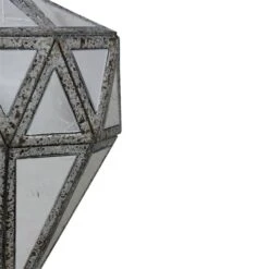 Northlight 5.5" Silver And Clear Mirrored Framed Geometric Drop Ornament 10 Northlight 5.5" Silver And Clear Mirrored Framed Geometric Drop Ornament -Holiday Glow D491136S 3