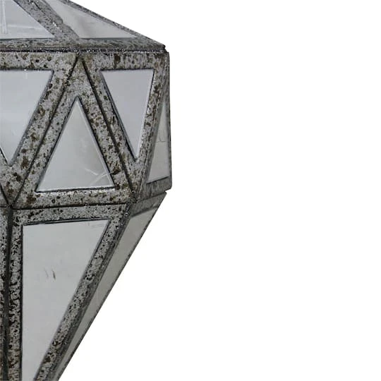 Northlight 5.5" Silver And Clear Mirrored Framed Geometric Drop Ornament 6 Northlight 5.5" Silver And Clear Mirrored Framed Geometric Drop Ornament - Image 4