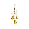 Amber And Gold Beaded Teardrop Ornament -Holiday Glow D491139S 1