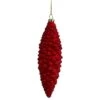 Northlight Matte Red Pine Cone Glass Ornament -Holiday Glow D491140S 1