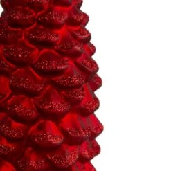 Northlight Matte Red Pine Cone Glass Ornament 8 Northlight Matte Red Pine Cone Glass Ornament -Holiday Glow D491140S 2