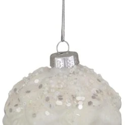 Northlight 3.5" Silver Frosted Pine Cone Glass Christmas Ornament -Holiday Glow D491145S 14