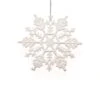 Northlight 24ct. 4" White Glitter Snowflake Christmas Ornaments -Holiday Glow D491154S 1